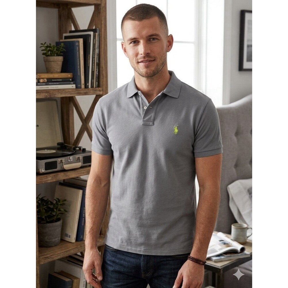 Polo Ralph Lauren Men’s Marine Gray Polo Shirt Size Small